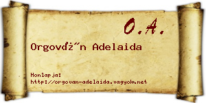 Orgován Adelaida névjegykártya